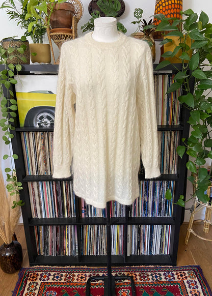 Vintage Italian Cable Knit Mini Dress