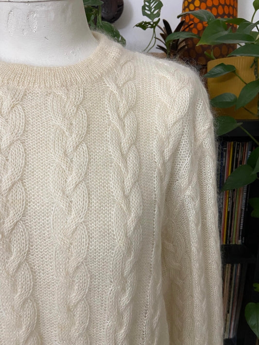 Vintage Italian Cable Knit Mini Dress