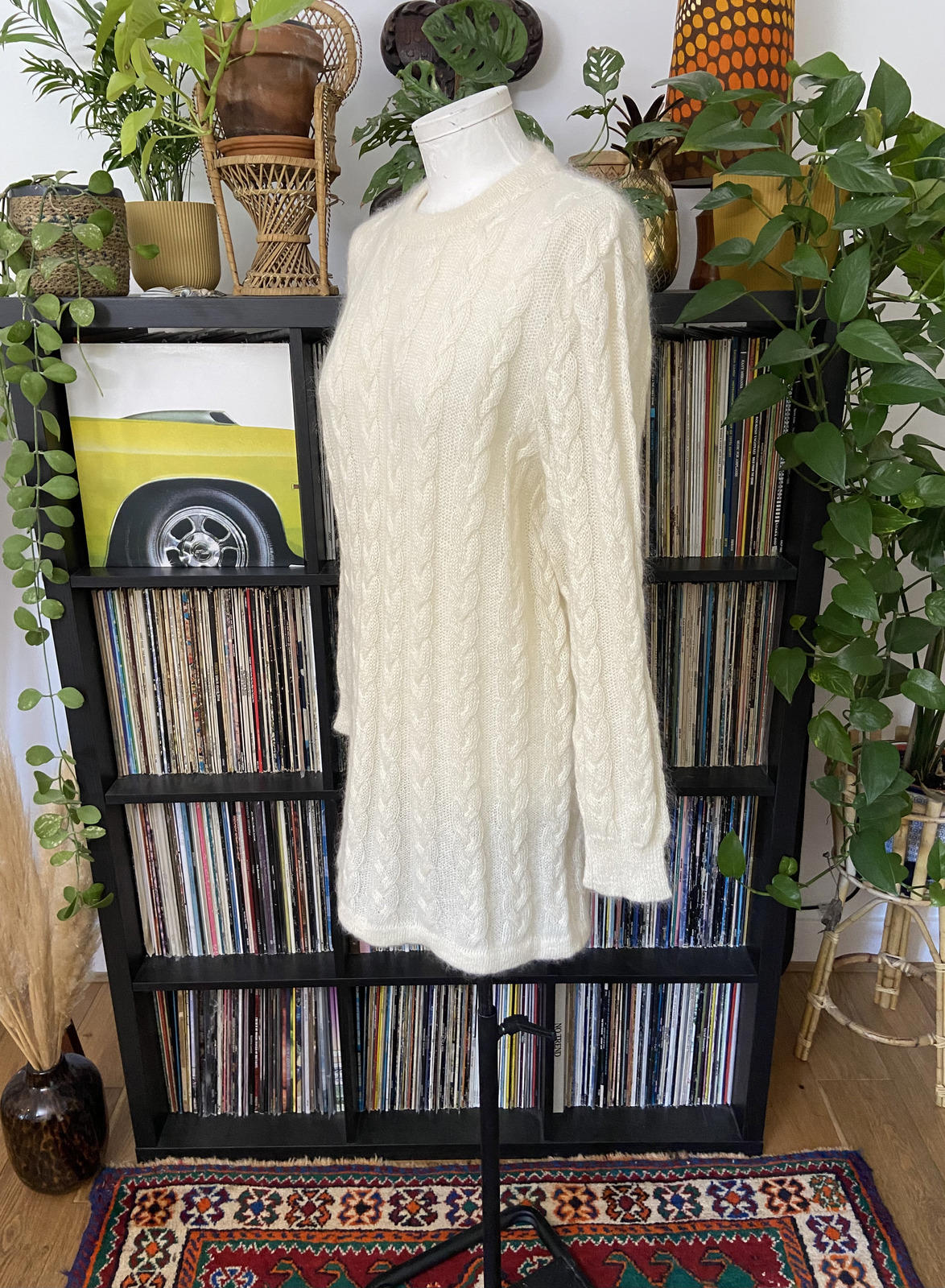 Vintage Italian Cable Knit Mini Dress