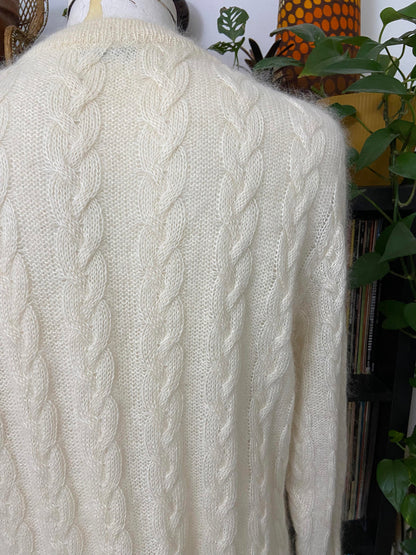 Vintage Italian Cable Knit Mini Dress