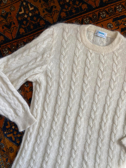 Vintage Italian Cable Knit Mini Dress
