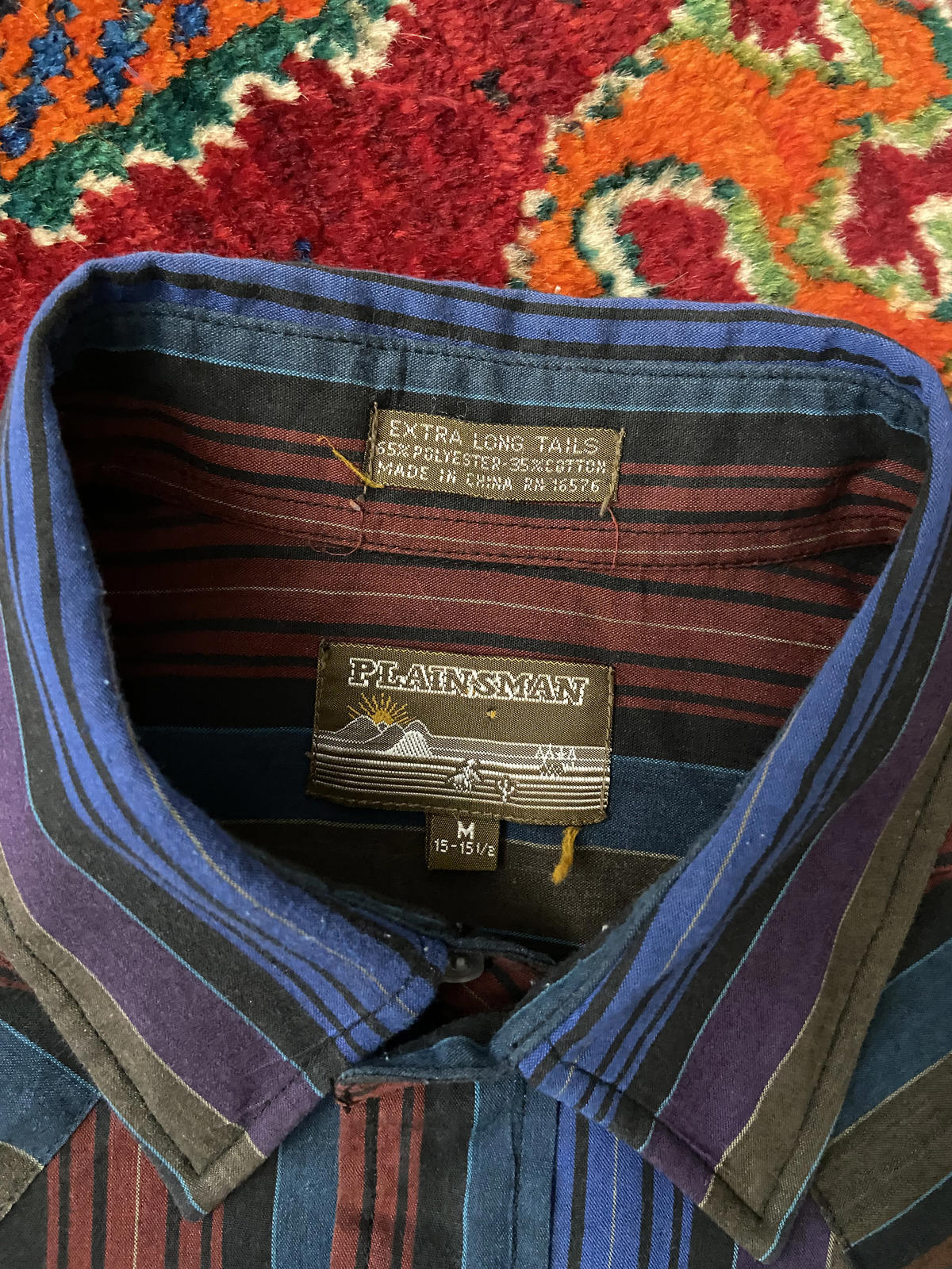 Vintage 90s Plainsman Striped Western Shirt