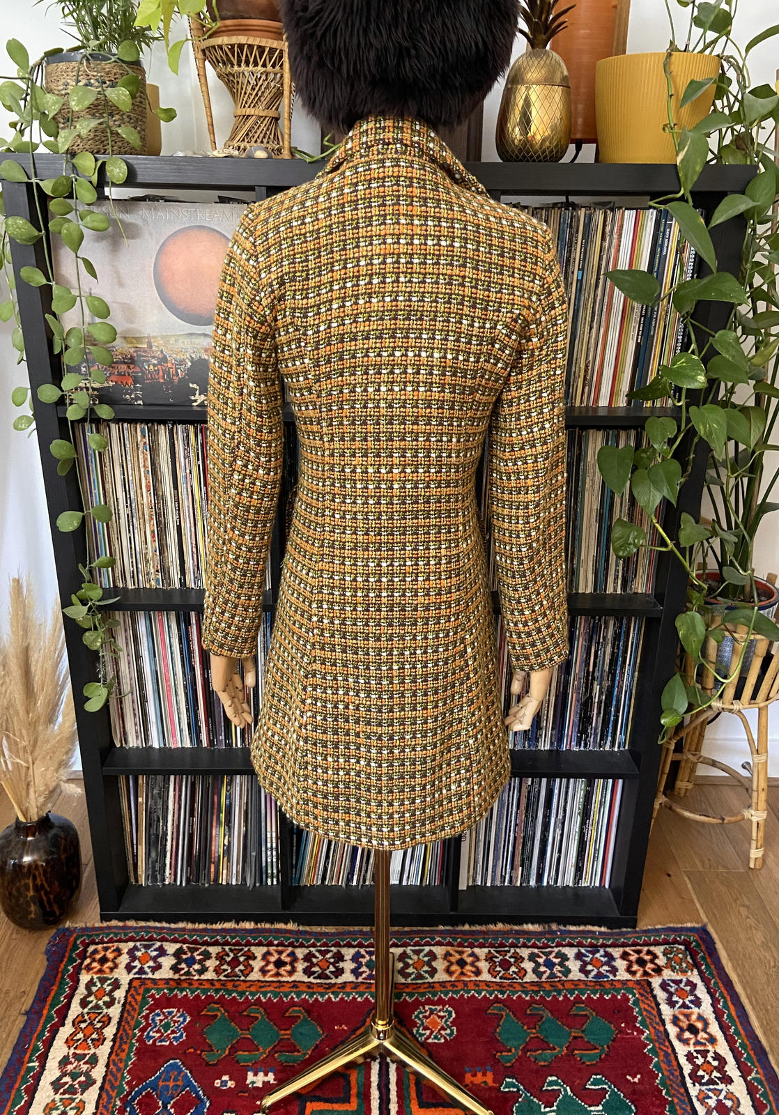 Vintage 1970s Orange Tweed Coat