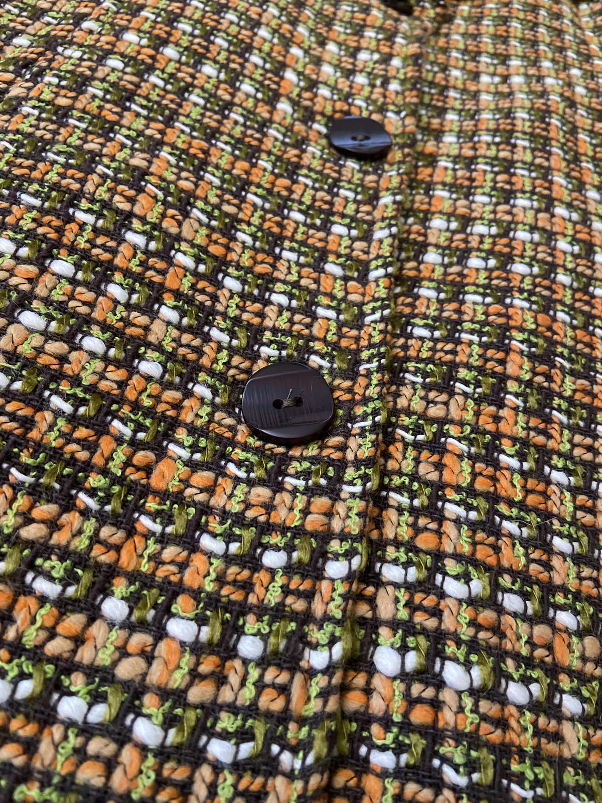 Vintage 1970s Orange Tweed Coat