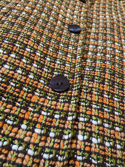 Vintage 1970s Orange Tweed Coat