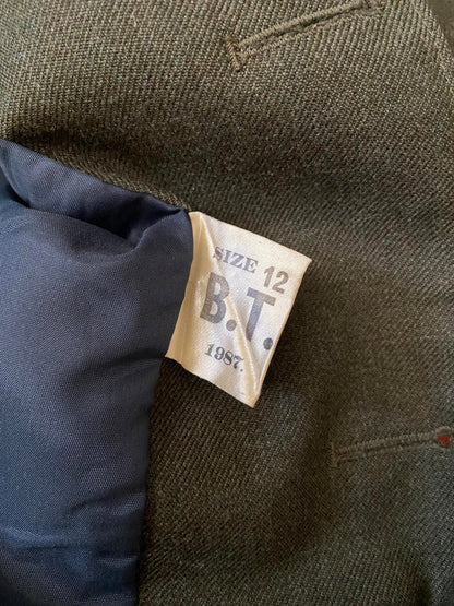 Vintage 1980s Green Irish Defense Forces Dress Jacket