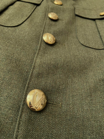 Vintage 1980s Green Irish Defense Forces Dress Jacket