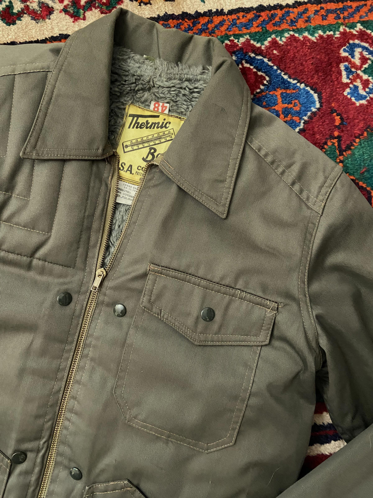 Vintage 1980s Thermic Bag Field Jacket With Removable Lining