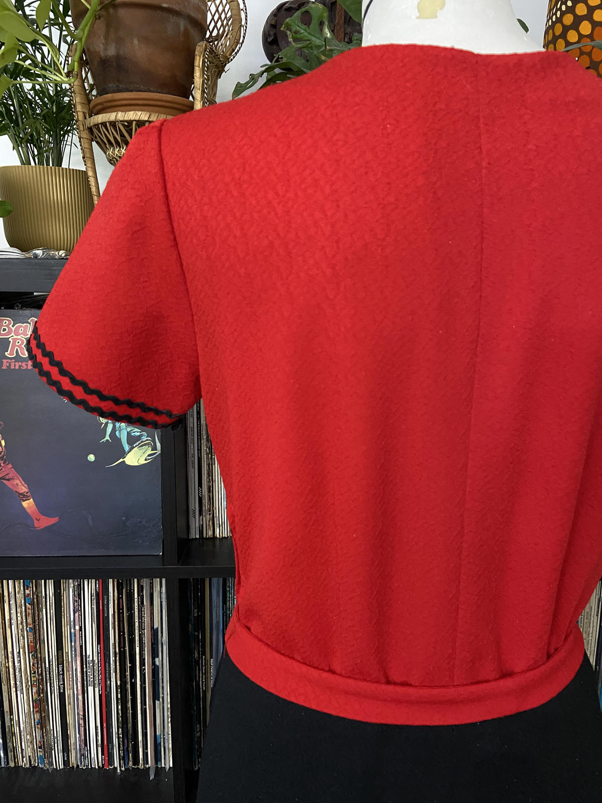 Vintage Red Black Ric Rac Dress
