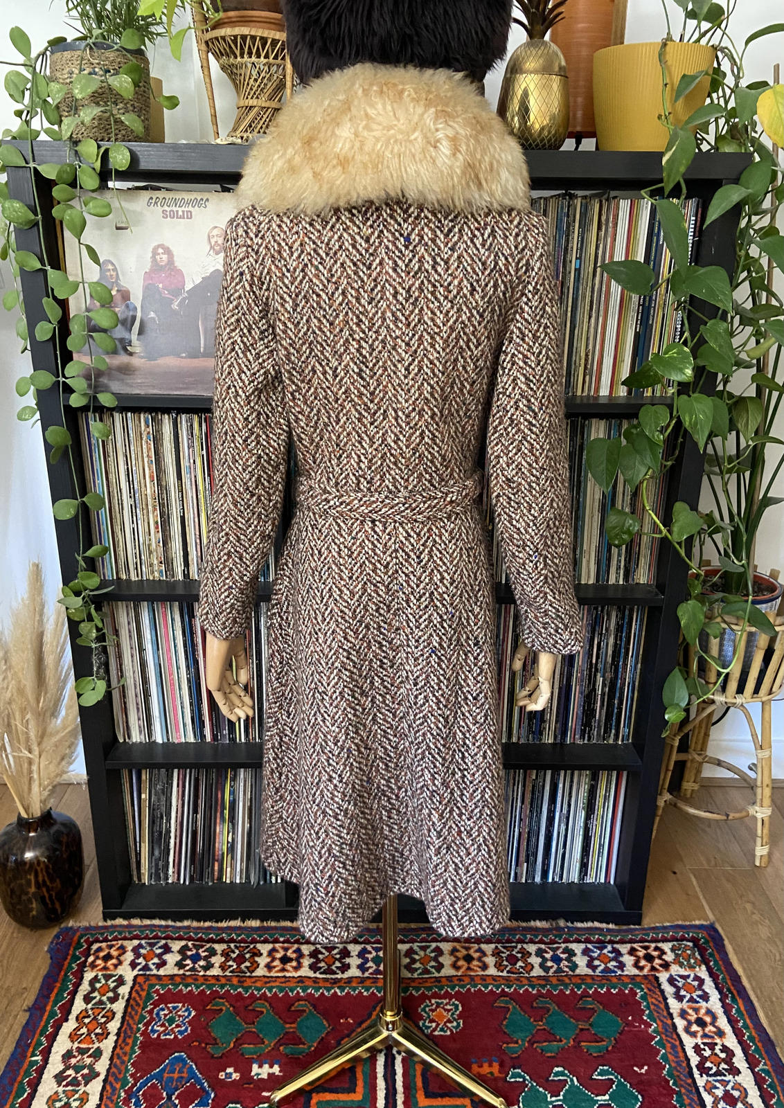 Vintage 1970s Tweed Penny Lane Coat