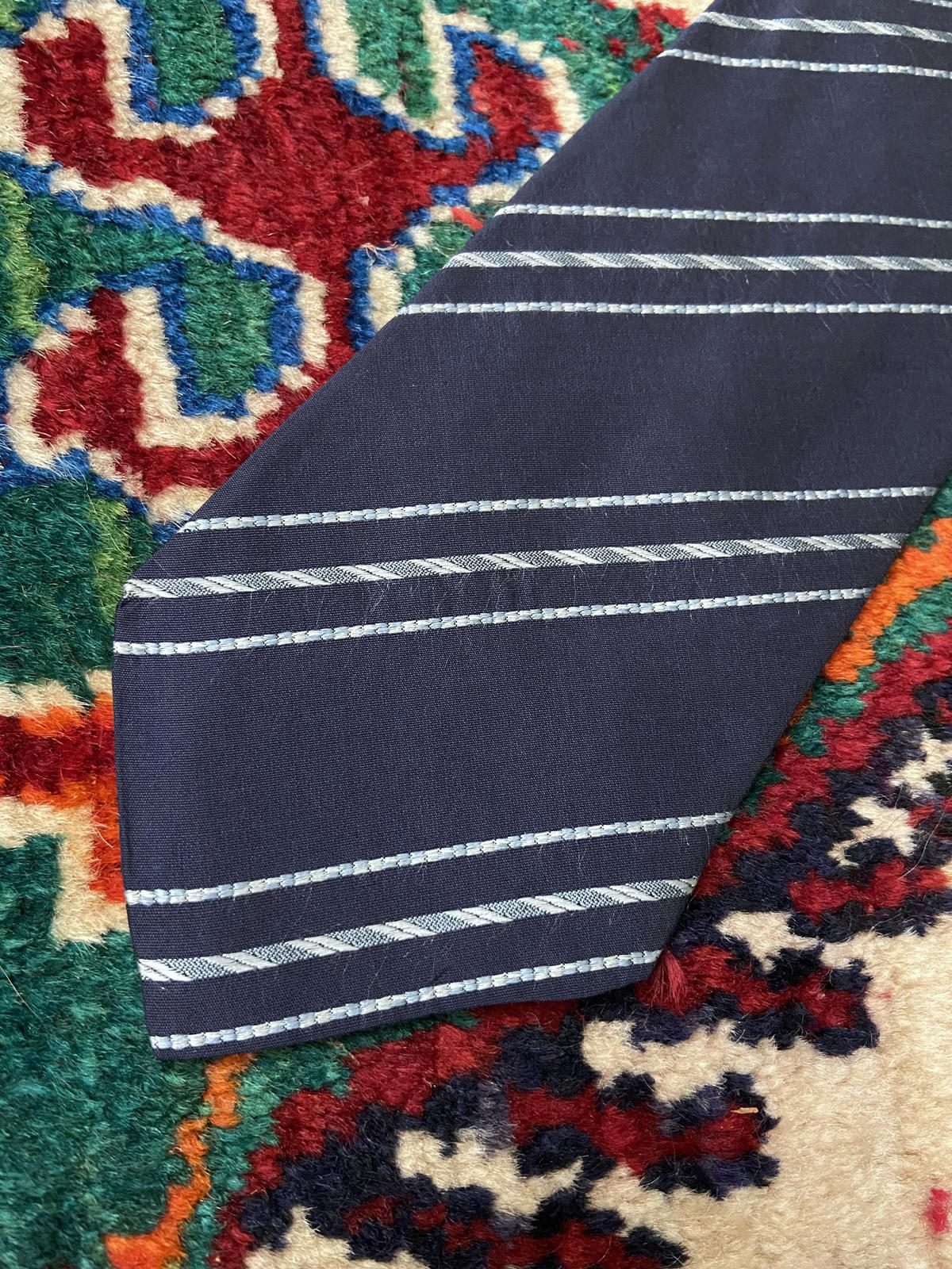 Vintage Giorgio Armani Woven Pattern Silk Tie
