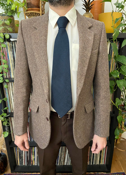 Vintage 1970s Yves Saint Laurent Navy Kipper Tie