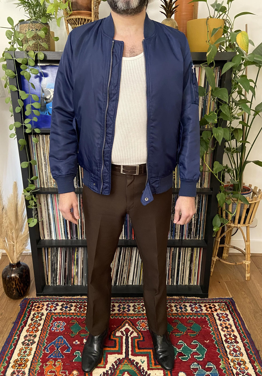 Vintage 2000s Navy MA1 Bomber Jacket