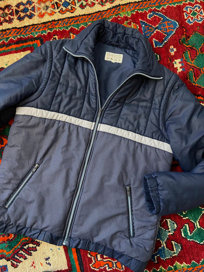 Vintage 1980s Quilted Jacket With Removable Arms