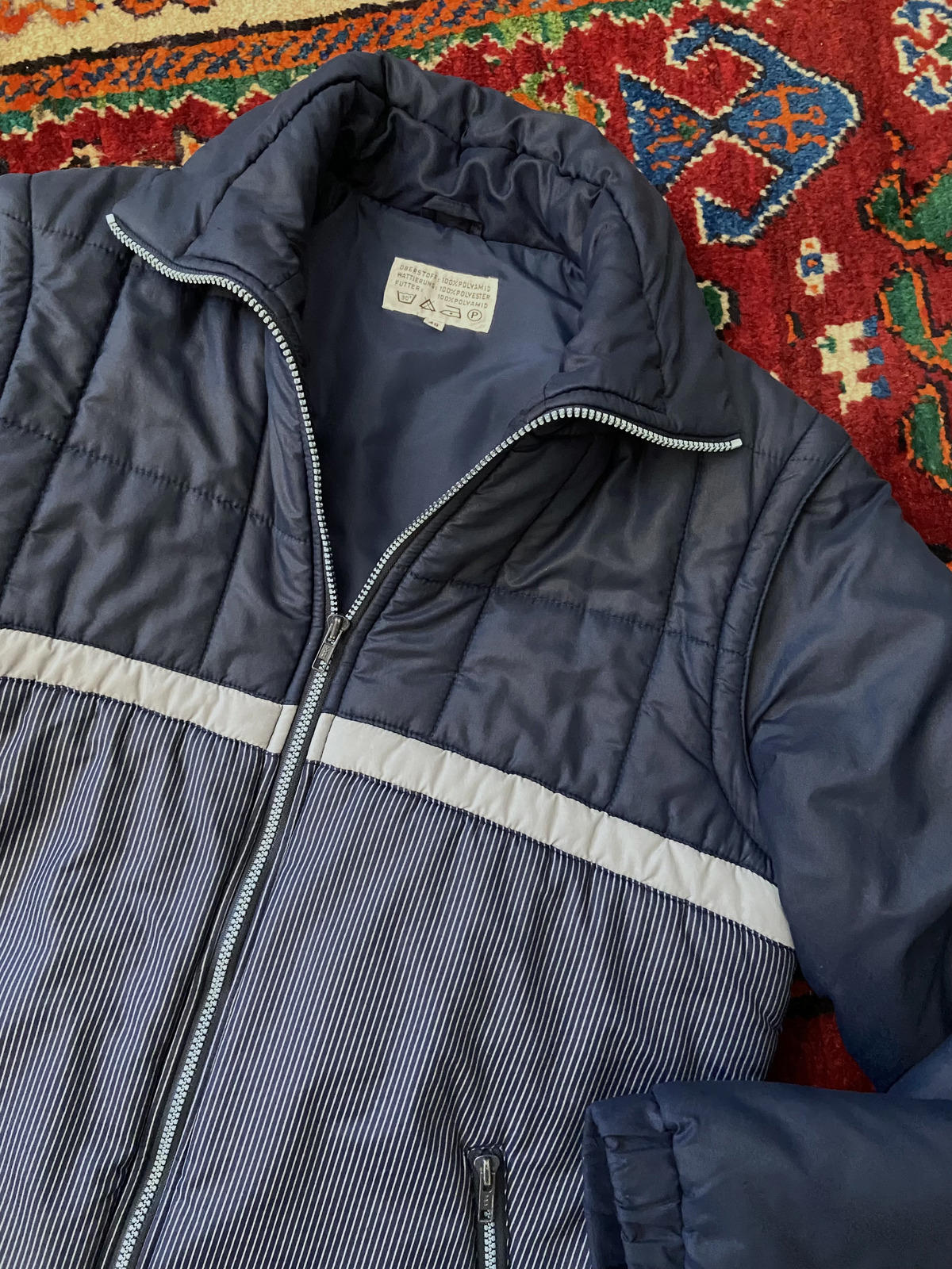 Vintage 1980s Quilted Jacket With Removable Arms