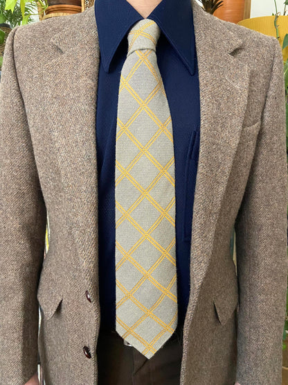 Vintage Ermenegildo Zegna Beige Woven Tie