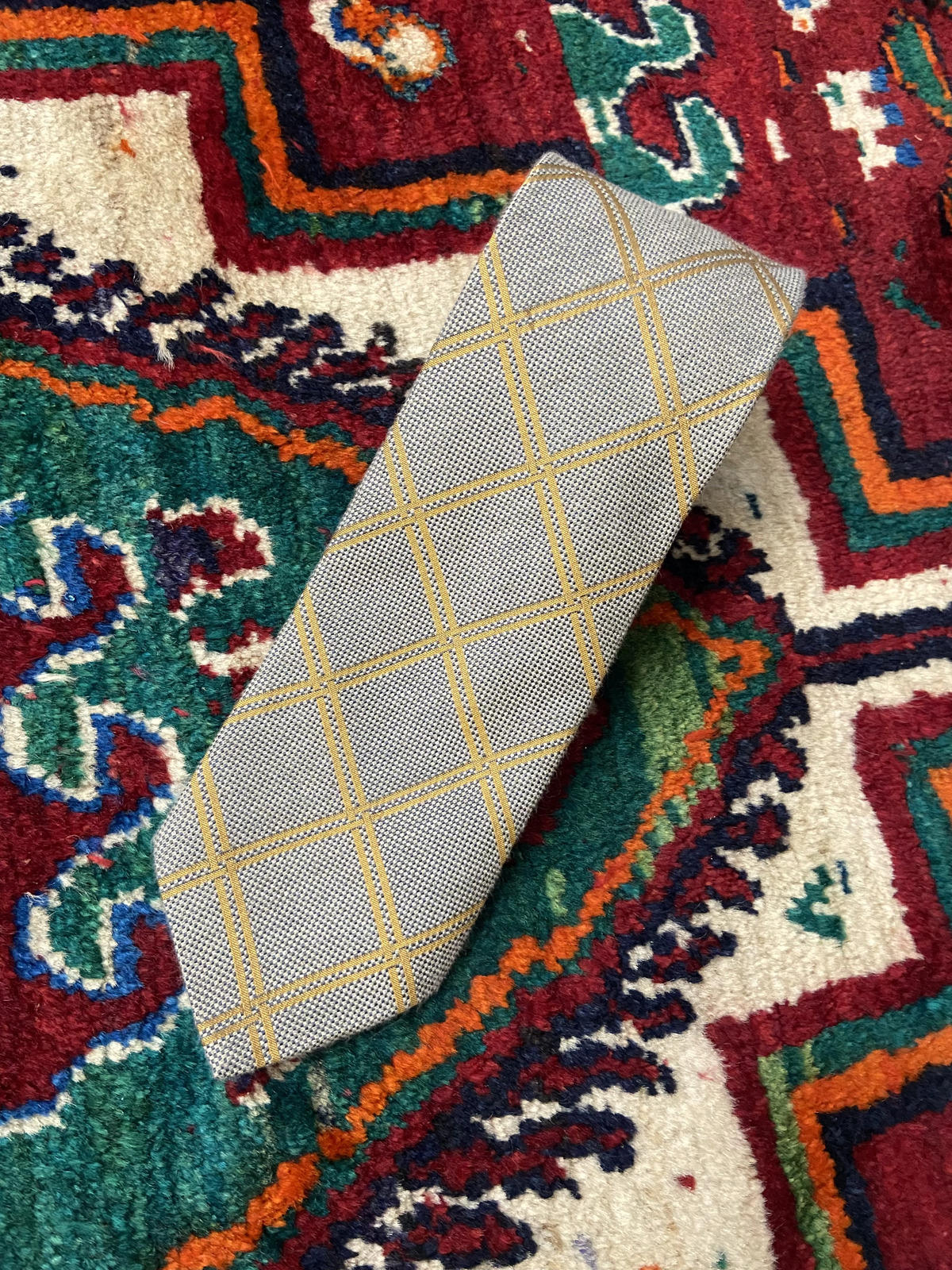 Vintage Ermenegildo Zegna Beige Woven Tie