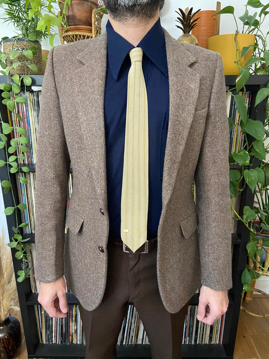 Vintage 1970s Beige Valentino Silk Tie