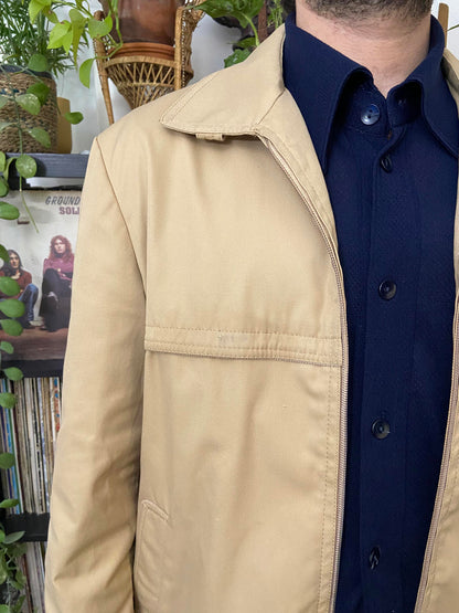 Vintage 1970s Beige Italian Sports Jacket