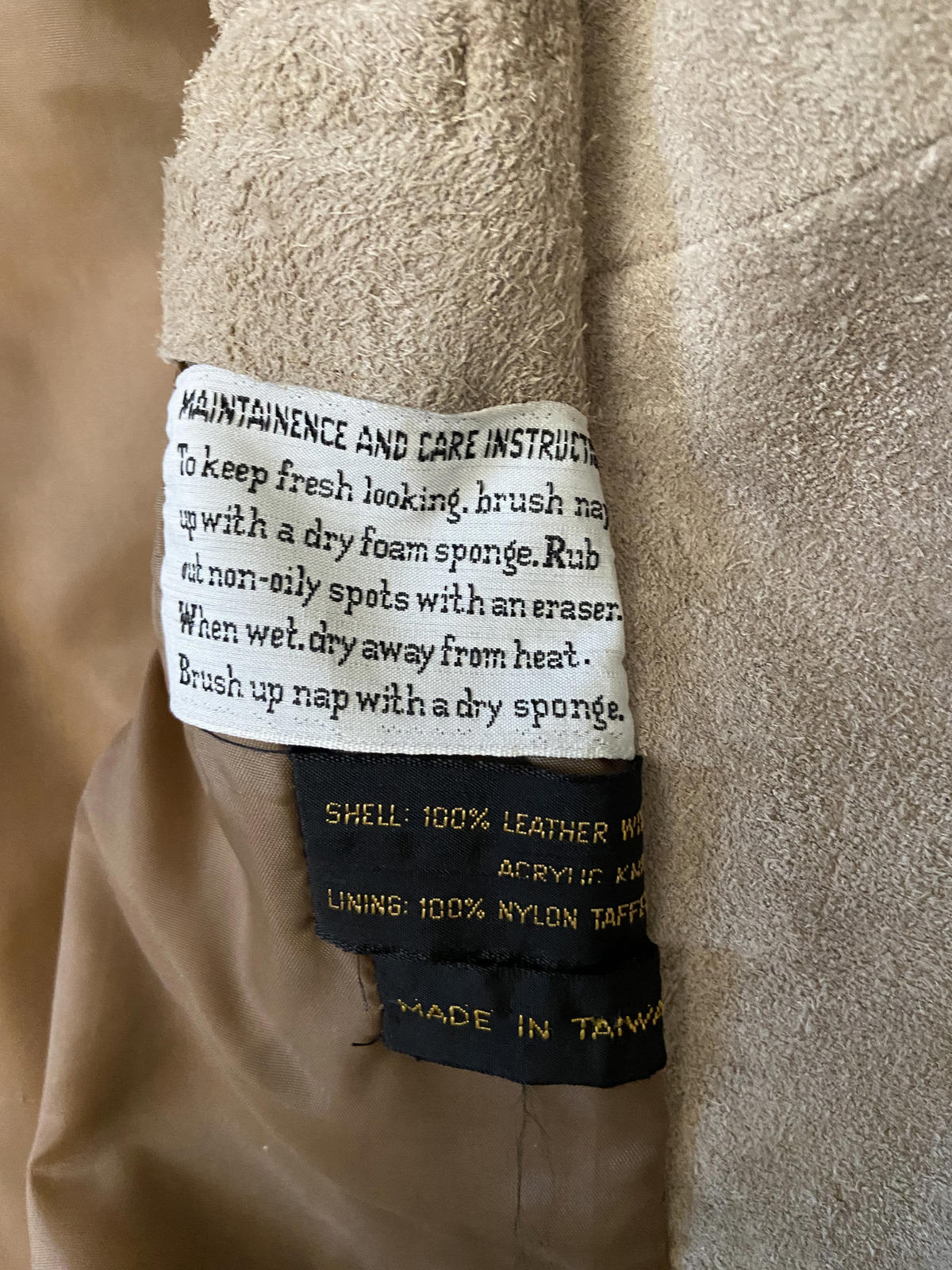 Vintage 1970s Beige Suede Racing Jacket