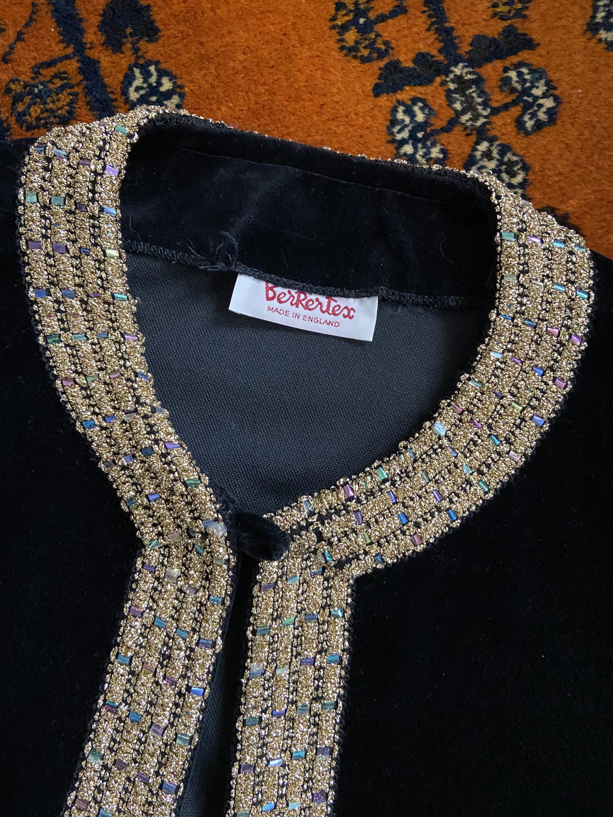 Vintage 1960s Black Velvet Cropped Jacket