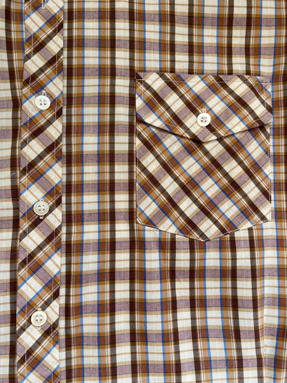 Vintage 1970s Men’s Short-Sleeved Checked Shirt