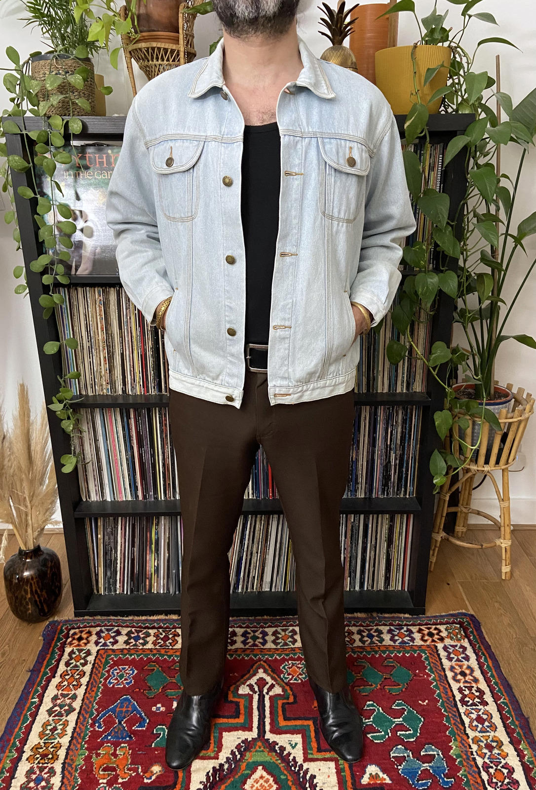 Vintage 1980s Pale Blue Denim Jacket