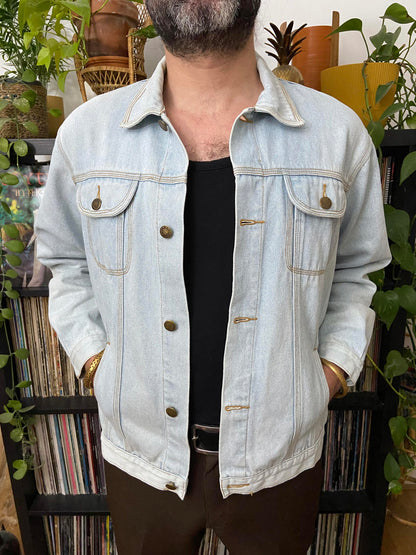 Vintage 1980s Pale Blue Denim Jacket