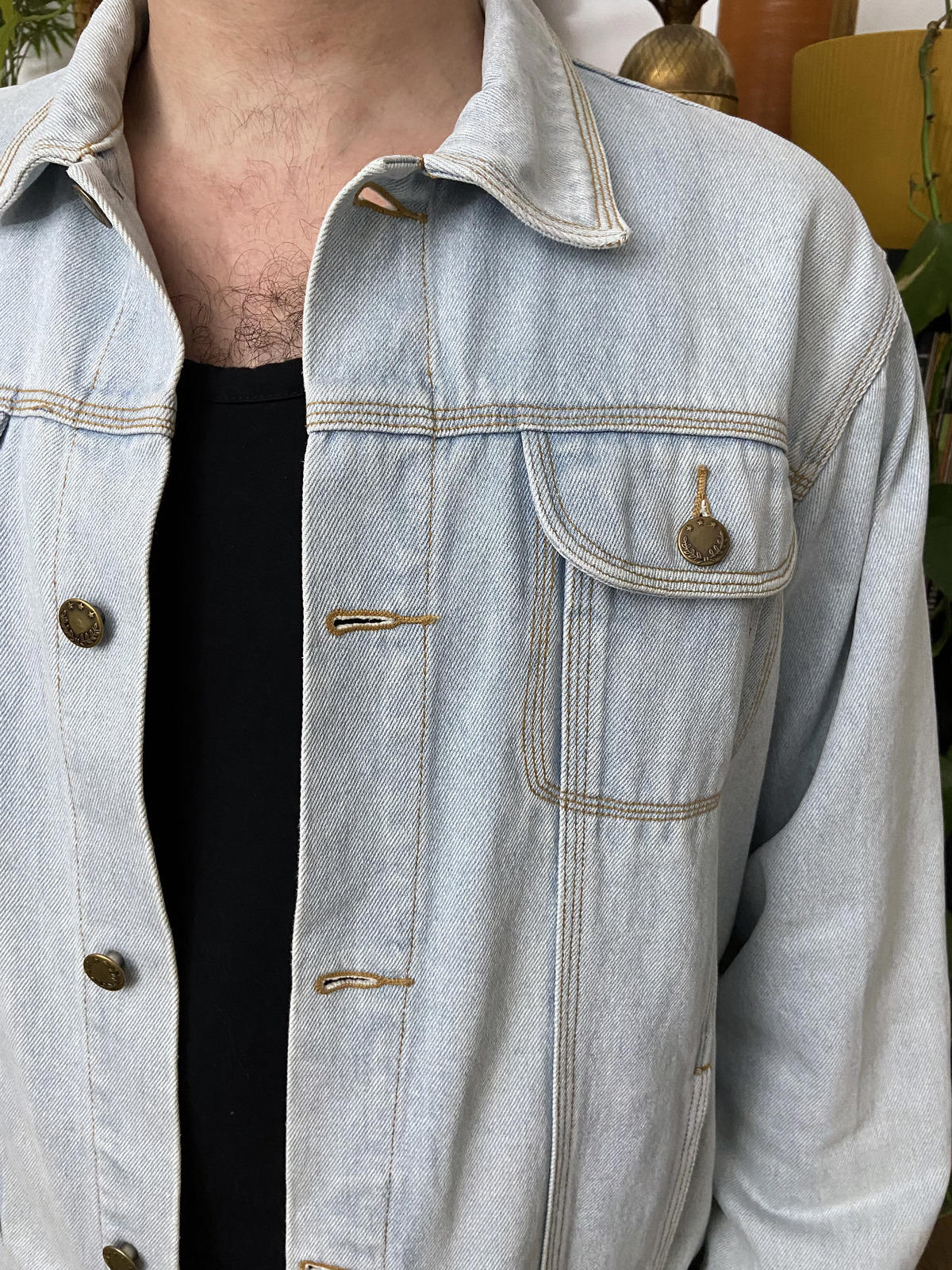 Vintage 1980s Pale Blue Denim Jacket