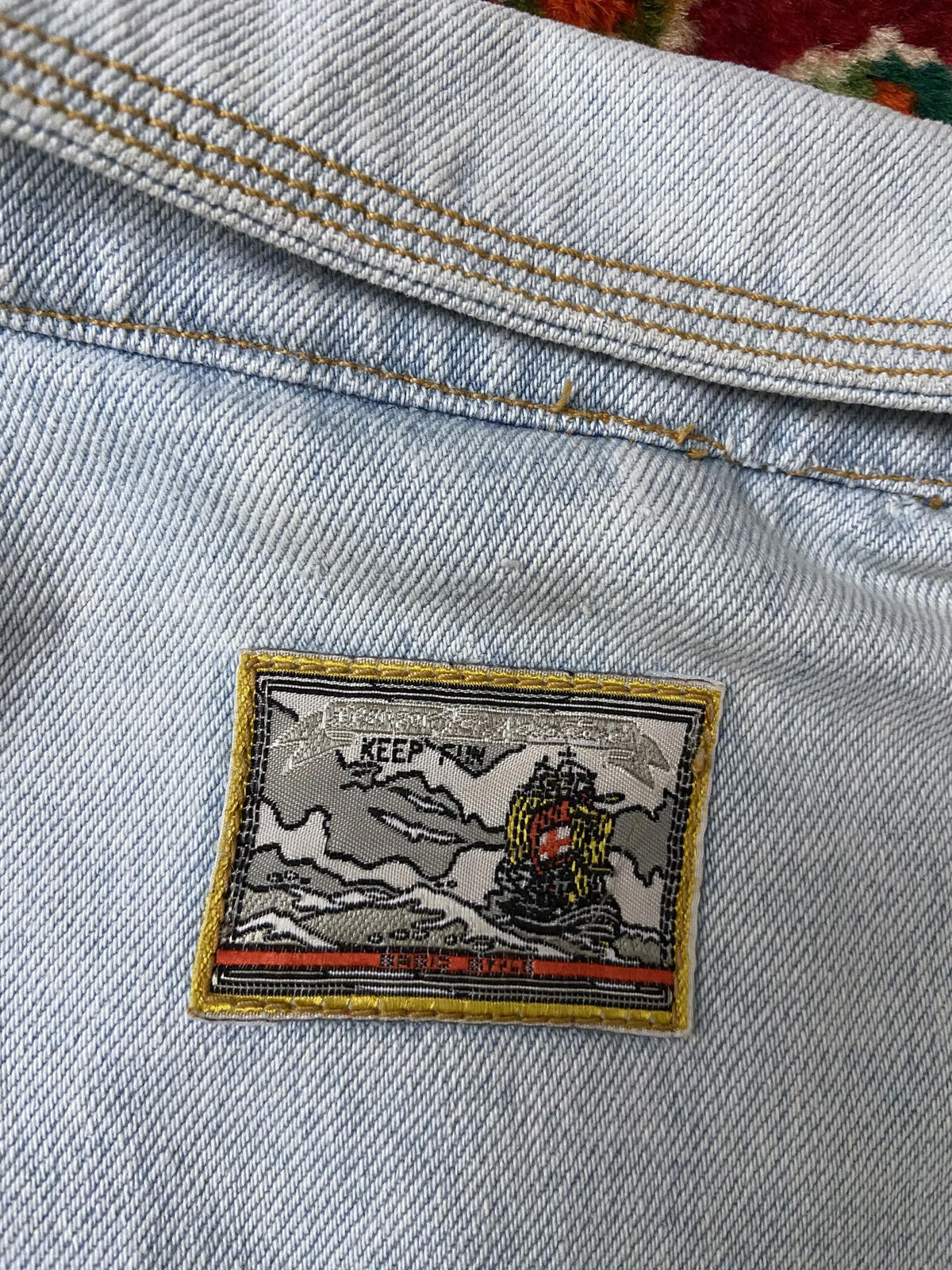 Vintage 1980s Pale Blue Denim Jacket