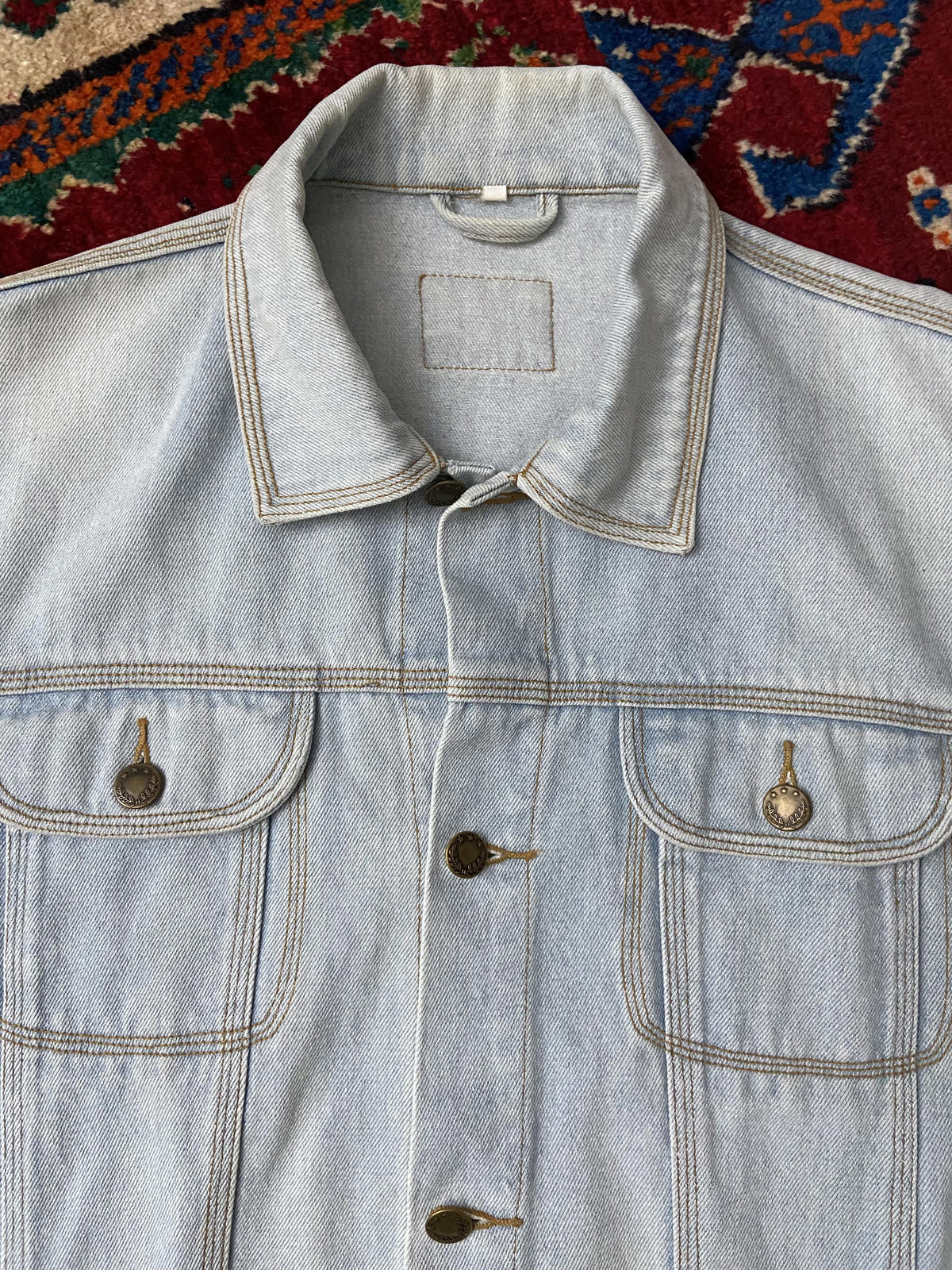 Vintage 1980s Pale Blue Denim Jacket