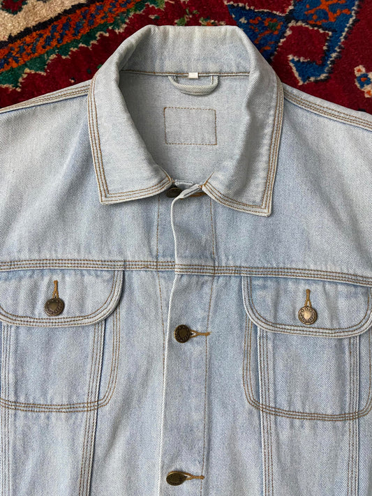 Vintage 1980s Pale Blue Denim Jacket