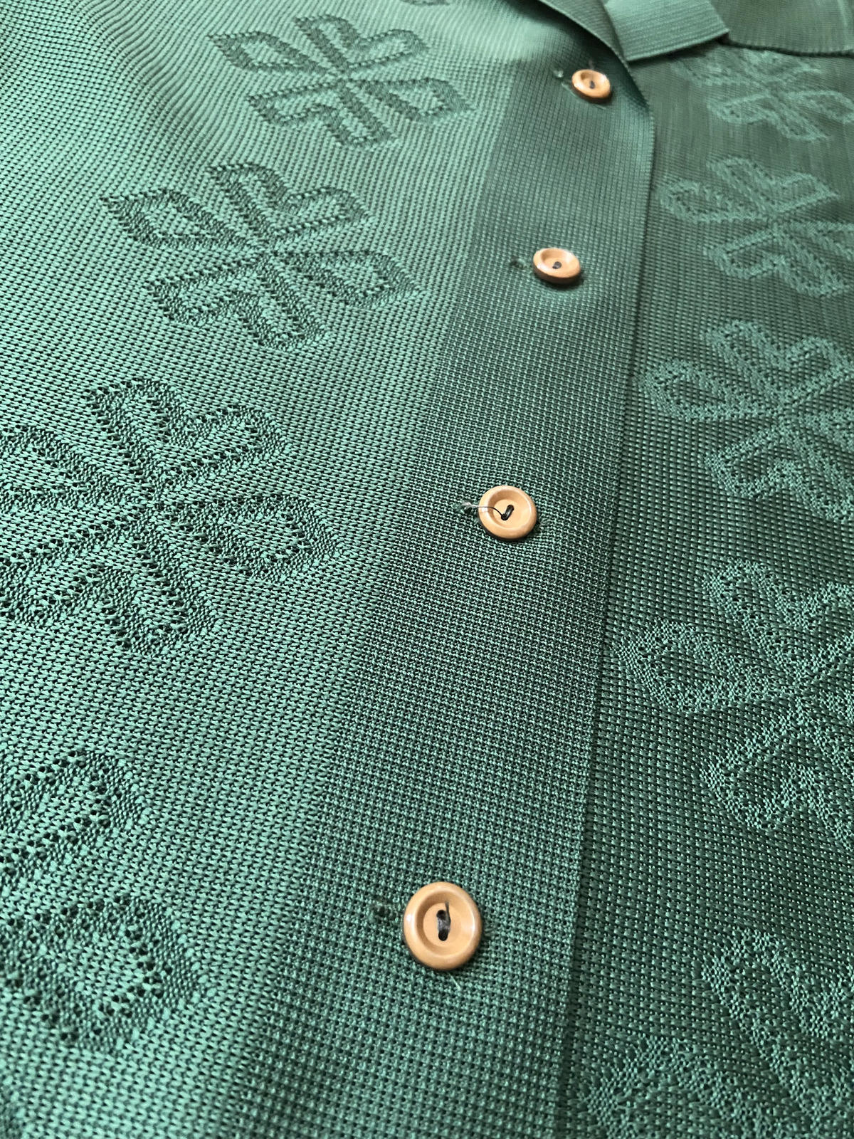 Vintage 1970s Green Crimplene Cardigan