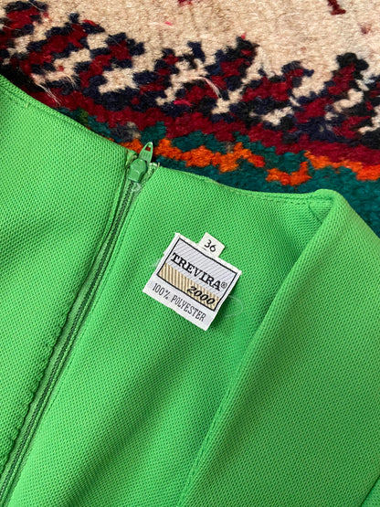 Vintage 1970s Apple Green Maxi Dress