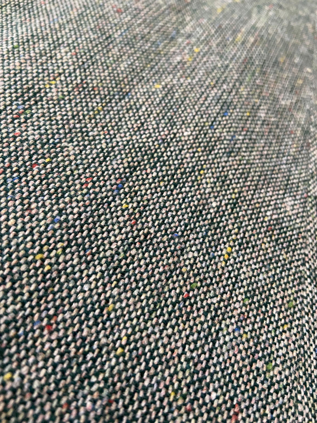 Vintage 1970s Green Tweed A-Line Skirt