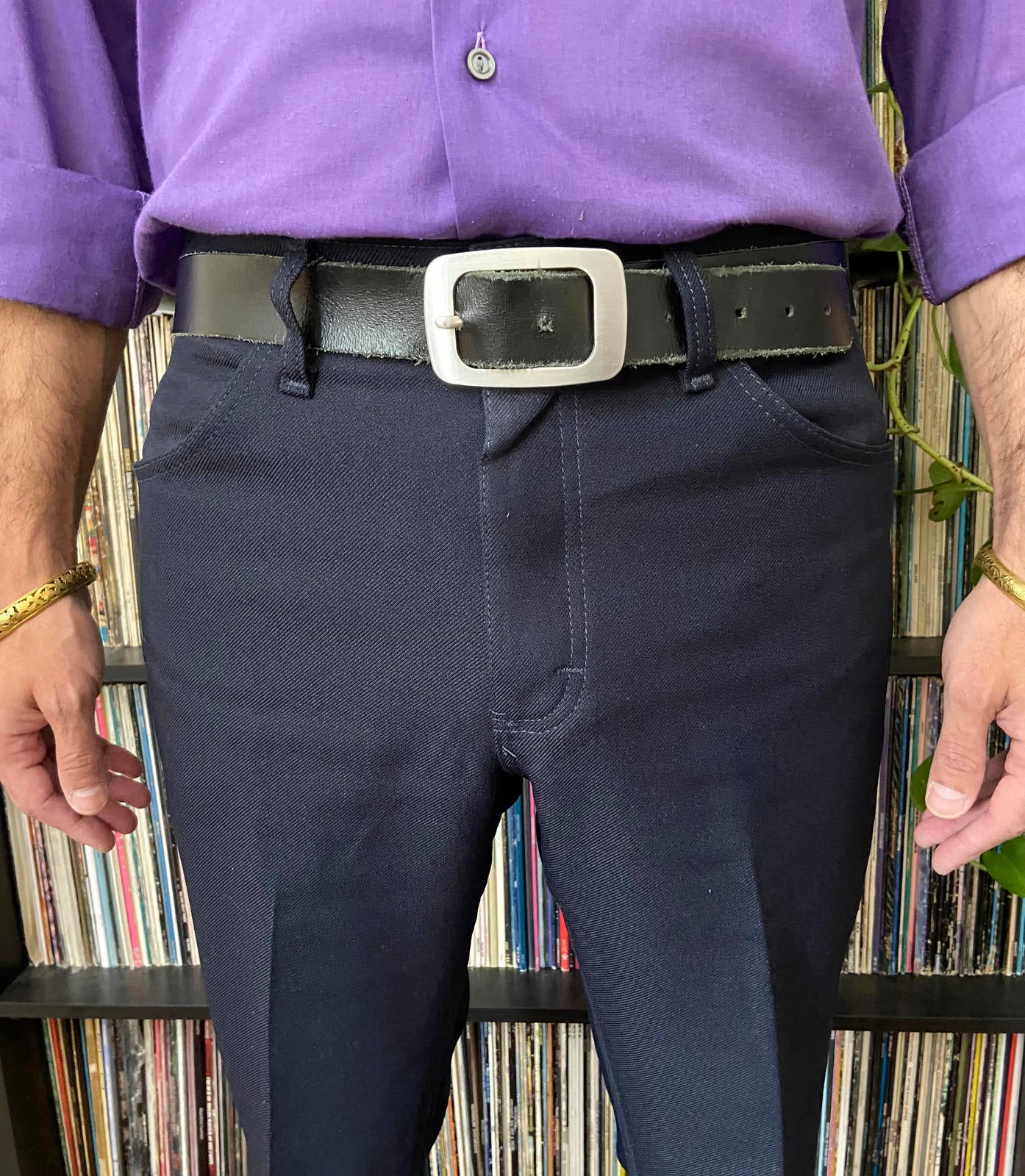 Vintage 90s Brushed Metal C&A Belt