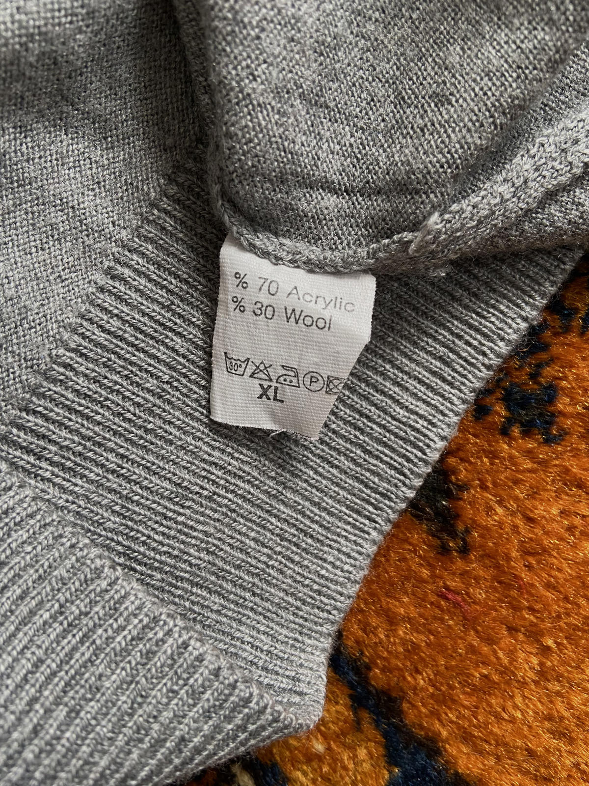 Vintage Diamond Pattern Collared Jumper