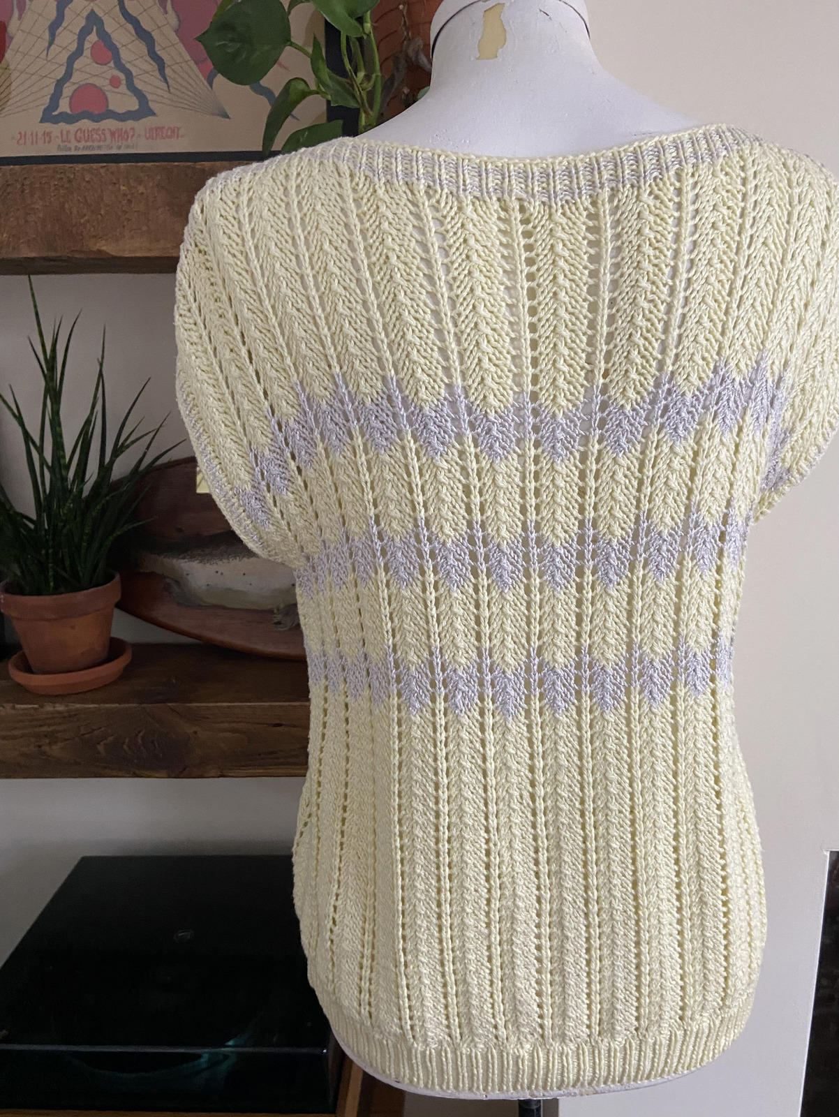 Vintage 1980s Yellow Knit Top