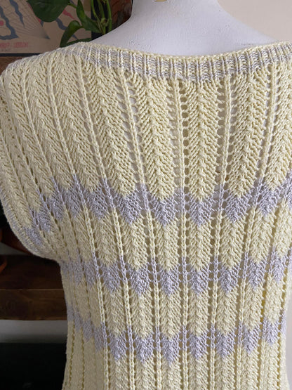 Vintage 1980s Yellow Knit Top