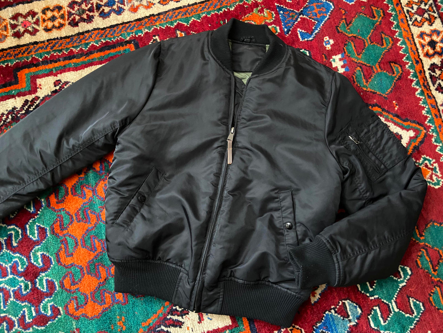 Vintage Black MA2 Bomber Jacket
