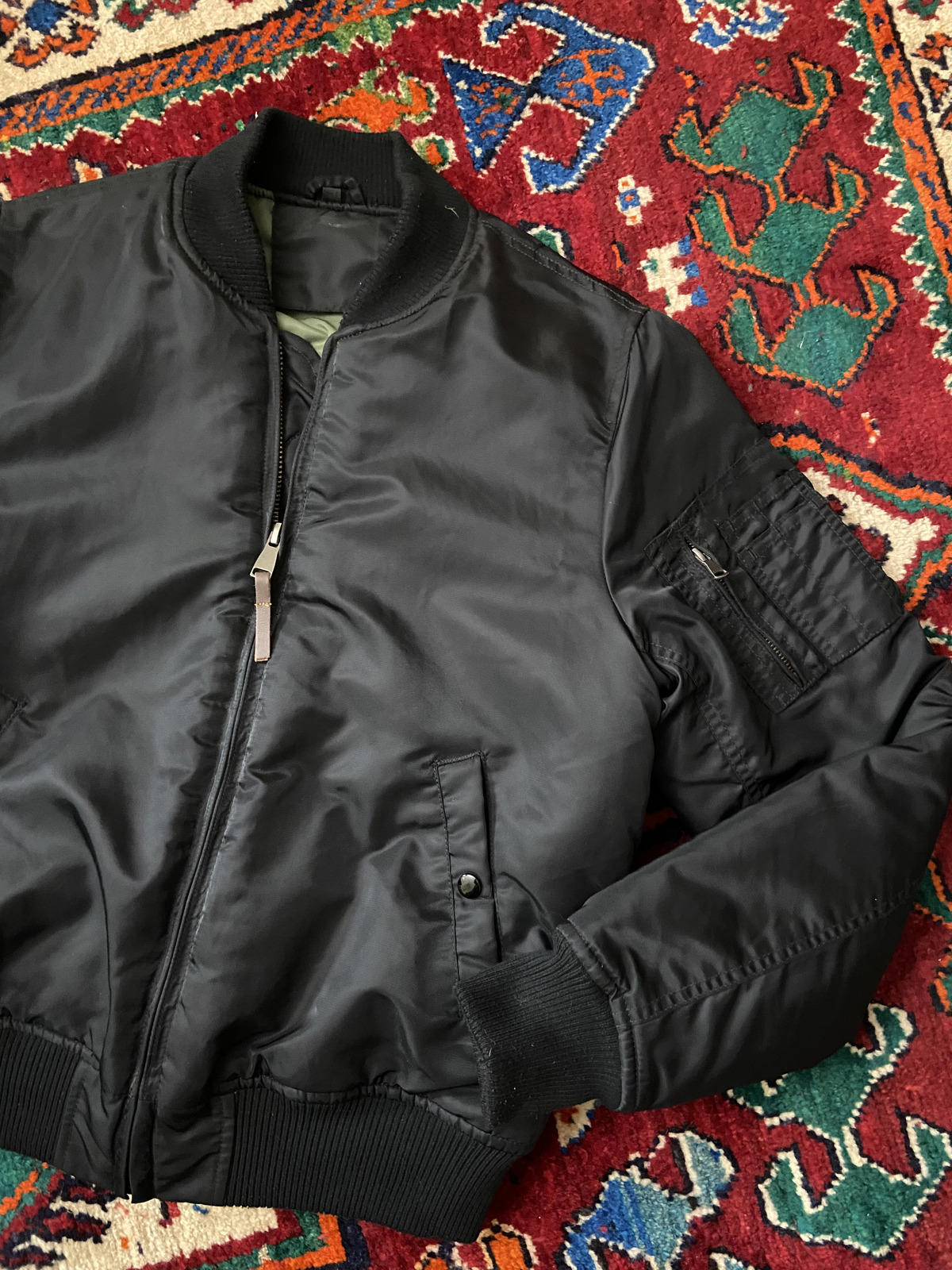 Vintage Black MA2 Bomber Jacket