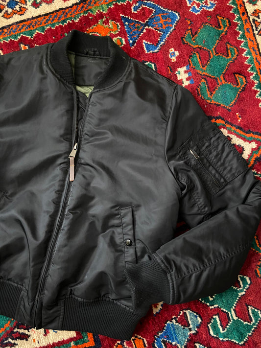 Vintage Black MA2 Bomber Jacket