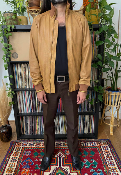 Vintage Mac Douglas Leather Bomber Jacket