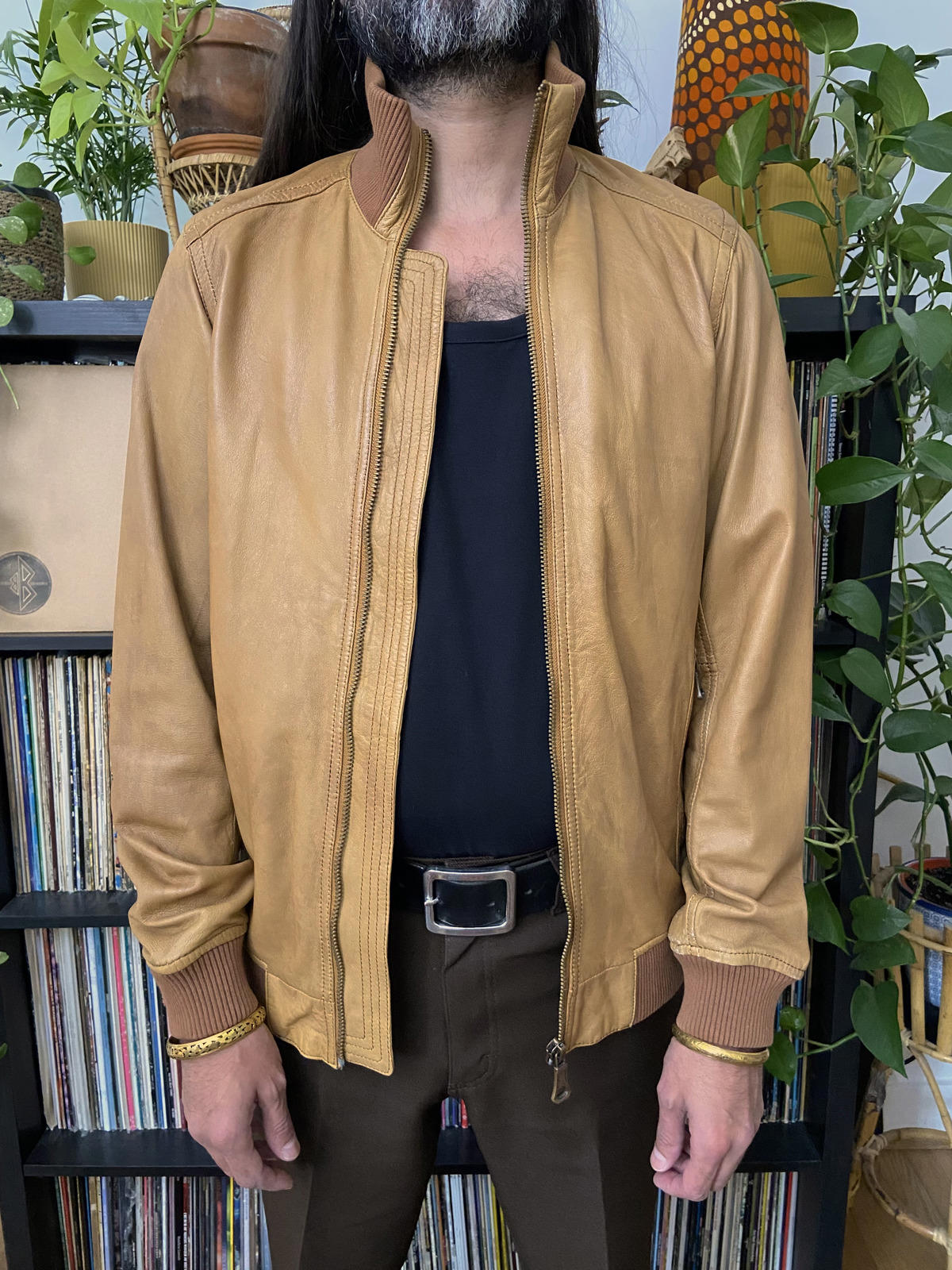 Vintage Mac Douglas Leather Bomber Jacket