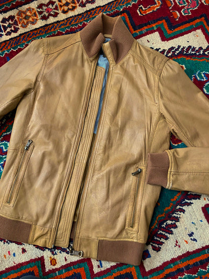 Vintage Mac Douglas Leather Bomber Jacket