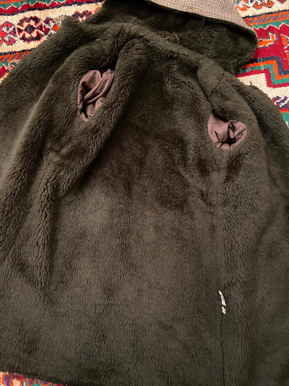Vintage 1970s Brown Hooded Coat