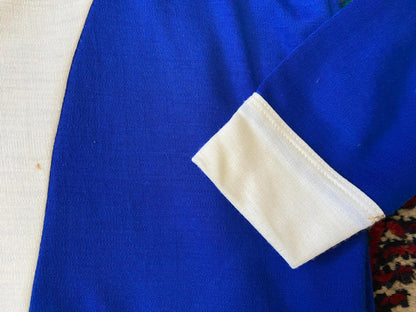 Vintage 1980s Blue & White Track Top