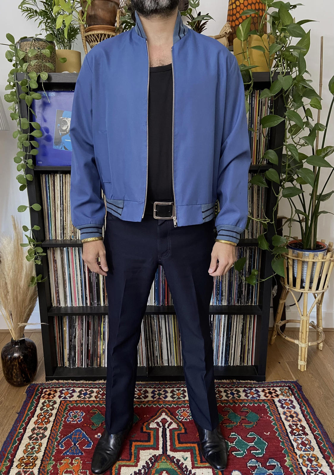 Vintage 1980s Blue Bomber Sports Jacket