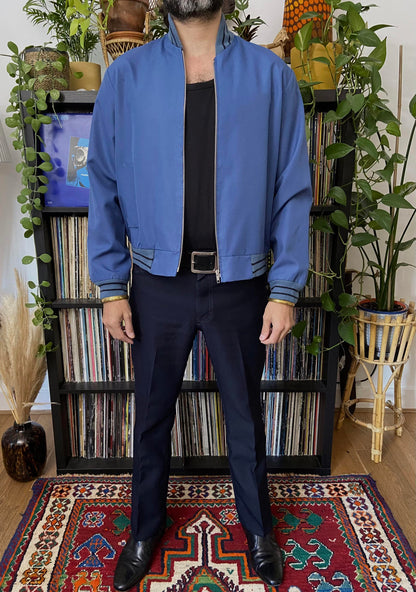 Vintage 1980s Blue Bomber Sports Jacket