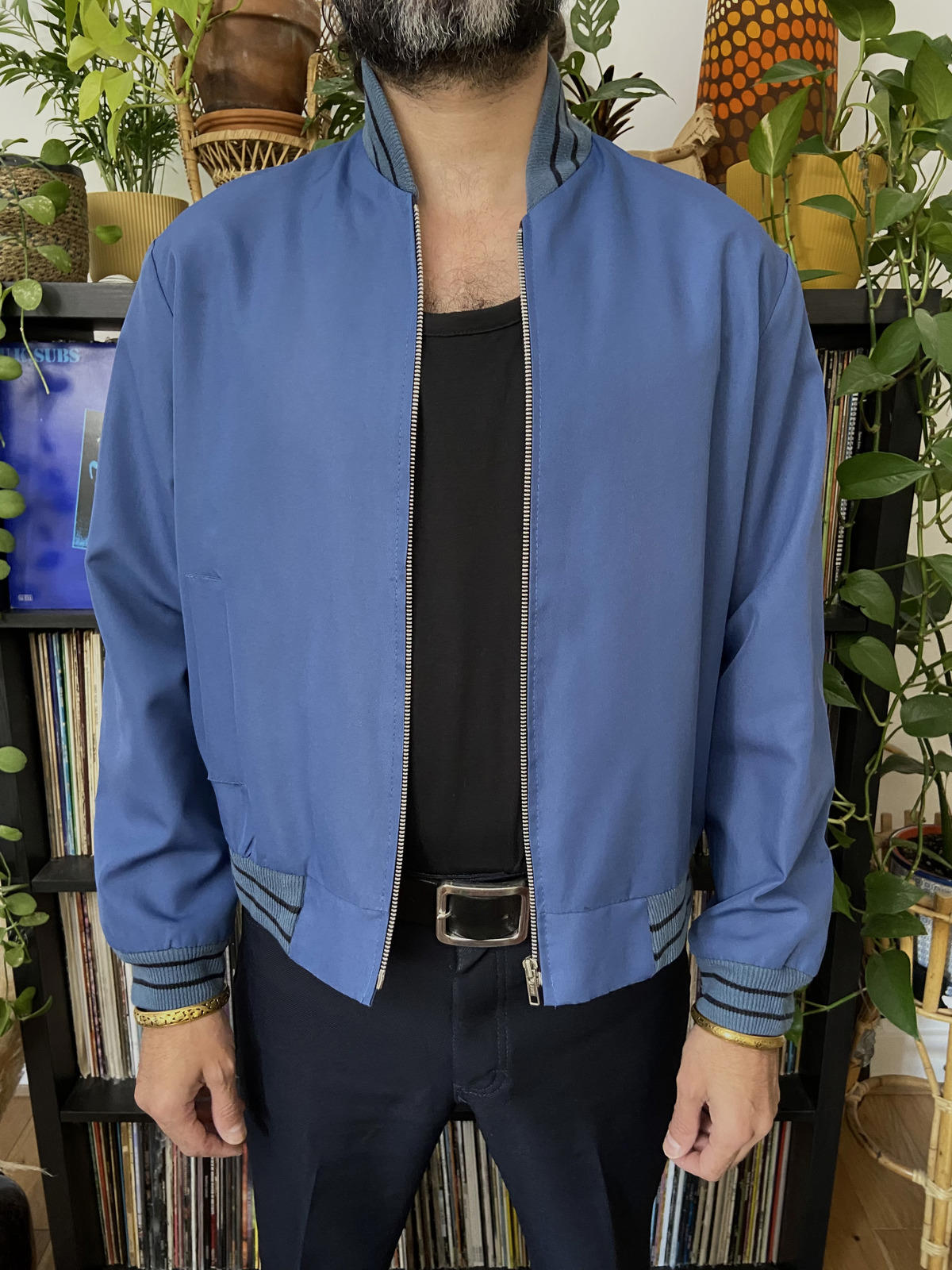 Vintage 1980s Blue Bomber Sports Jacket